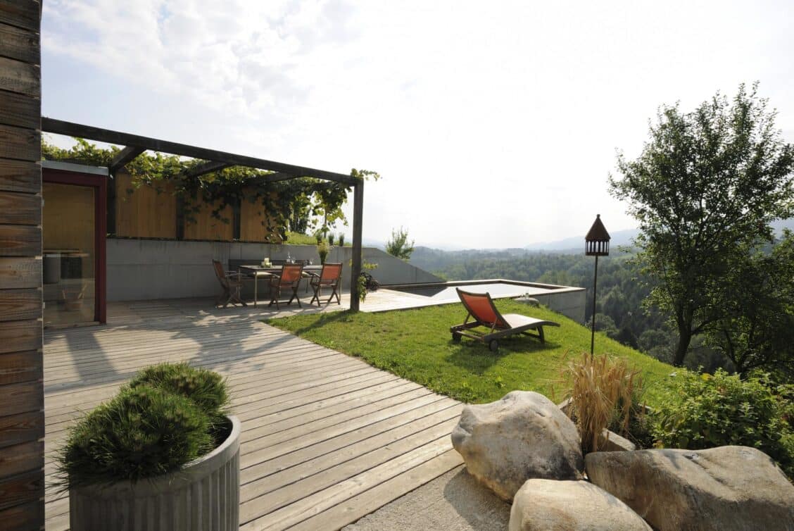 Luxus Ferienhaus Österreich Terrasse